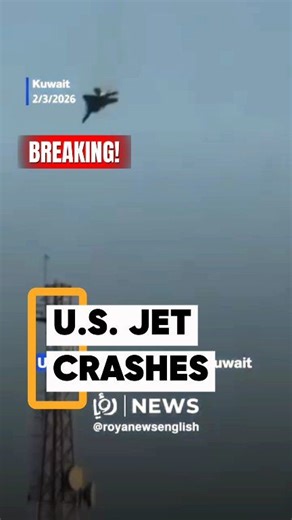Footage showing a US fighter jet, believed to be an F-15E Strike Eagle, crashing in Kuwait on Monday morning, amid the joint US-‘Israeli’ operation against Iran. The pilot safely ejected before the jet hit the ground. Early unconfirmed reports said the incident was due to “friendly fire”. | Yusoph Mando