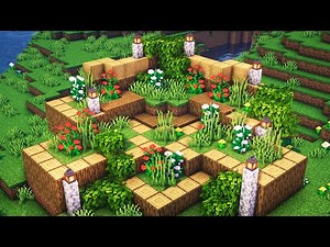 Very Beautiful Design for Building a Decorative Flower Bed in Minecraft (Tutorial)