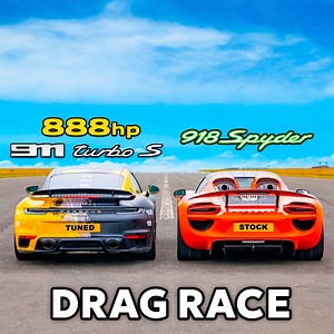 Drag race: Porsche 918 Spyder v Tuned 911 Turbo S 🚗🤑 | carwow