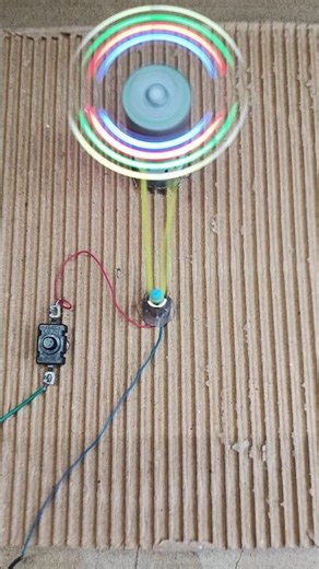 Create a Spinning Circle Light with Generator & Drone Motor | #shorts #dcmotor