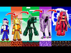 Sun and Moon vs ENDERMAN MORPHS in Minecraft (Part 1)