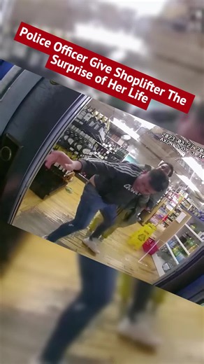 Police Officer Give Shoplifter The Surprise of Her Life #cops #copsoftiktok #bodycam