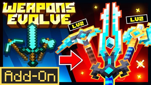 [Add-On]武器进化追加内容-我的世界市场包免费下载-Minecraft Marketplace Weapons Evolve Add-On