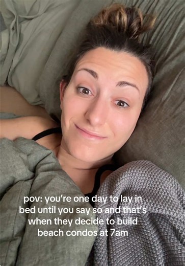 Jack hammers and sleep really do go hand and hand #jerseyshore #asburypark #sleepingin #peacefulsleep