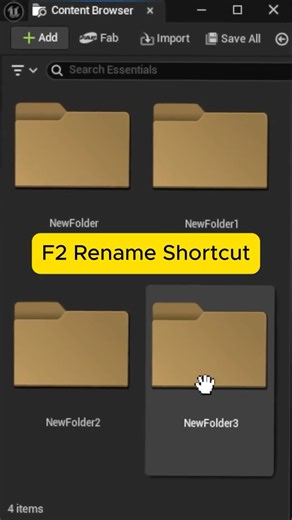 F2 Rename Shortcut 🔤 #UnrealEngine #EditorTips #GameDev