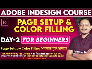#2 Page Setup & Color Filling in Adobe Indesign Day-2 | Adobe InDesign Tutorial for Beginners | CTA