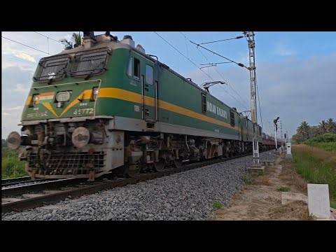 JINDAL STEEL POWER! 🤯 WAG 9 Loco DRAGGING HEAVY Steel Coil Rake! #indianrailways #trainvideo #RF