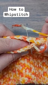 How to Whipstitch. Super simple and easy way to seam crochet projects and join granny squares together. #crochetersofinstagram #crochet #crocheteveryday #crochetvideo #howtocrochet #crocheting #learntocrochet | Oombawka Design Crochet