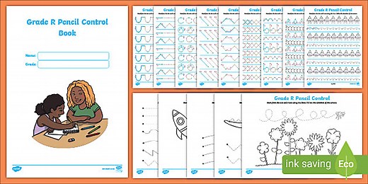 Grade R English - Term 1- Handwriting - Booklet: Pencil Control (CAPS Aligned)