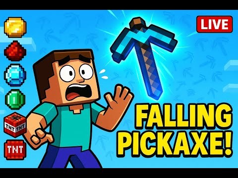 LIVE: Falling Pickaxe! LIKE = TNT 💣 | SUB = MEGA TNT | Minecraft Live