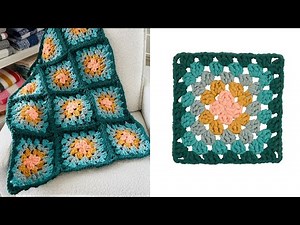 How to Crochet the New Bernat Blanket All In One Granny Square