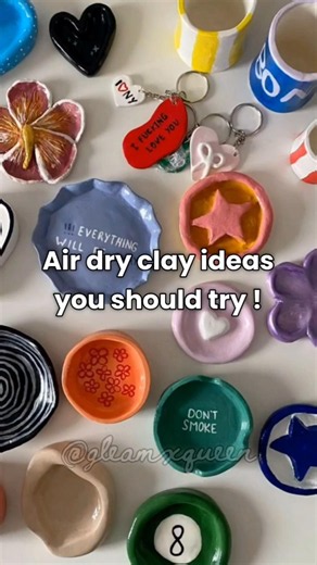 Air dry clay ideas you should try! ☘️ #shorts #clay #diy #millionviews #aesthetic