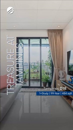 Treasure at Tampines - 1-Bedroom + Study with 484sqft in District 18