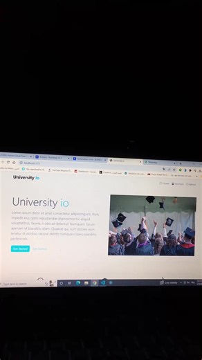 Landing page university using React Js and bootstrap 5 🧑‍💻 li bgha code source ymodifier wla yzid chi haja ykhli lia msg f privé 🥰#zerowebschool #elzero #elzerowebschool #webdeveloper #html #javascript #angular #vuejs #reactjs #developer #developerlife #learn #bootstrap #linkedin #coding #morocco #maroc #visualcode
