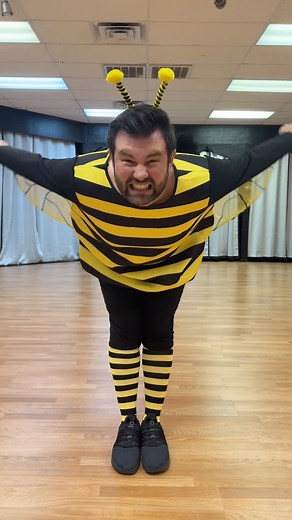 Rick Coffey on Instagram: "Happy spooky season, y’all! Who else is getting BUZZED this Halloween!? Bee responsible!  . I’ve never been big on costume parties, because picking the right costume stresses me out SO MUCH. But I LOVE being IN a costume. Thank you wifey @publicly_ruupnzel for putting together some costumes for me this year. We ready!!!! . #puns #dancefitness #zumba #blackeyedpeas #halloweencostume"
