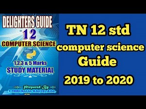 12th std computer science guide 2019 to 2020