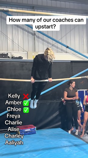 How many of our coaches can upstart? #gymnastics #upstart #bars #fai #competition