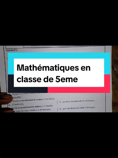 Exercice sur les Nombres Décimaux Relatifs en Mathématiques