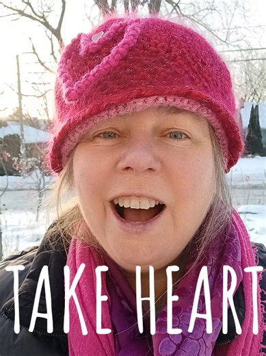 TAKE HEART (c) 2025 Wendy Luella Perkins #takeheart #valentinesday #happyheart #heavyheart #love #communitycare #selfcare #vday #soulfulsinging #singingmeditation #warmheartsday #unitarianuniversalist
