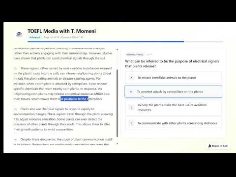 TOEFL 2026 Inference Question