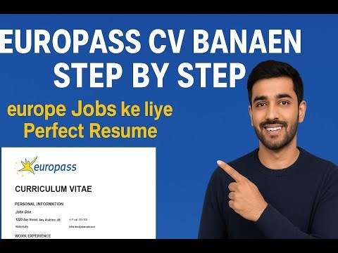 Europass Resume Making Guide | Create a Professional CV for Europe Jobs