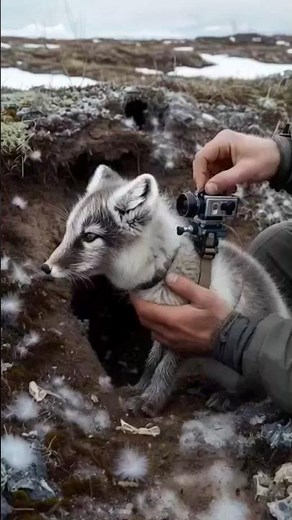 Arctic Fox POV Inside a Hidden Underground Den 🦊 | Real Wildlife Camera Footage #shorts #animals