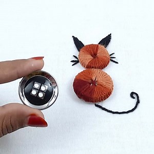 30 reactions · 12 shares | Cute Button Embroidery Art | Simple Stitching Idea | Dian Diy Tech | Facebook