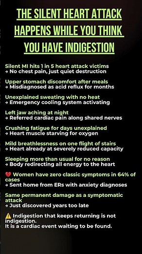 The Silent Heart Attack Happens While You Think You Have Indigestion | Heart Attack Warning Signs
