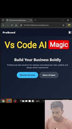 AI in VS Code is INSANE 😳🔥 #coding #webdevelopment #programming #developer #ai #tectuts #shorts