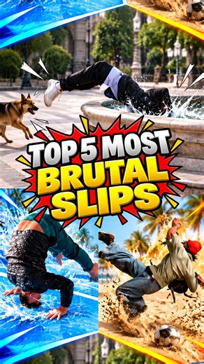 Top 5 Most Brutal Slips 😂 #fails #memes