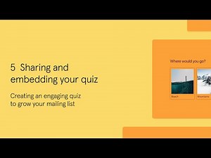 Sharing and embedding your typeform quiz | Creating a typeform quiz to grow your mailing list – E05