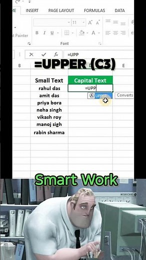Convert Text to UPPERCASE in Excel | Easy Formula #excel #exceltips #excelformula #exceltricks
