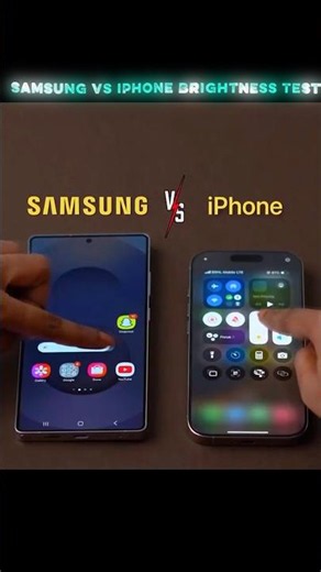 iPhone vs Samsung Full Brightness Comparison 🔥#viral #shorts #trending #techshorts #iphone