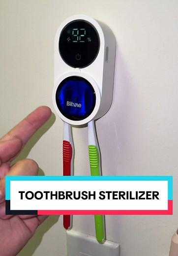 This toothbrush sterilizer is the best way to keep your toothbrush covered, dry and clean! #toothbrushsterilizer #toothbrush #toothbrushholder #oralcare #tiktokshopjumpstartsale #tiktokmademebuyit