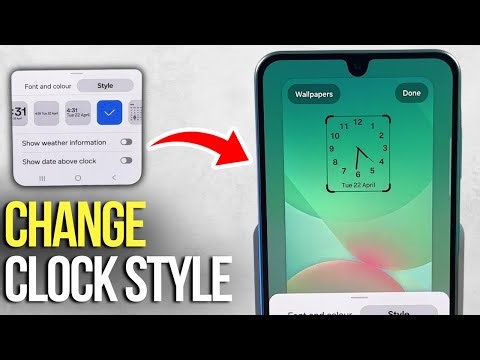 How to Customize Lock Screen Clock on Samsung Galaxy A26 - Change to Large Digital or Analog Style