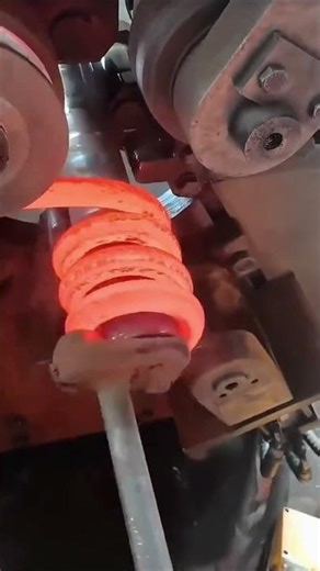 Hot Winding - Spring Making Process #metal #steel #machine