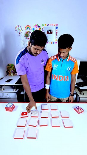 Very Beautiful Memory game of matching two cards of the same popular apps, Who will win ?