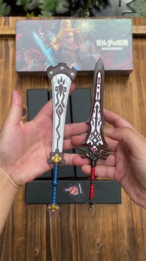 My wallet hurts but my heart is full.❤️How many Zelda weapons do YOU own?#zelda #link #unboxing