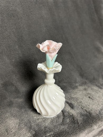 Vintage Perfume Bottle With Pink Carnation Stopper - Etsy