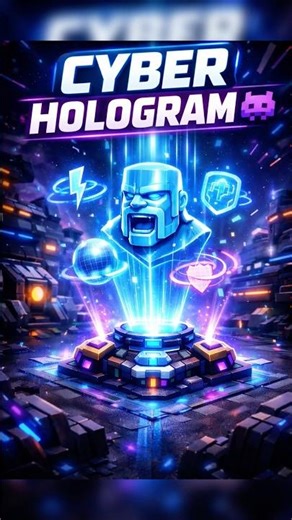 Cyber Hologram Decoration🔮🤯| Future Tech in Clash of Clans!🤖#clashofclans #shorts