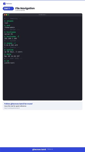 Day 1 of 10 | Linux File Navigation Commands #linuxcommandlinetutorial #linux