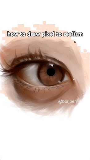 How to draw pixel to realism in ibispaint #art #ibispaintx #digitalart