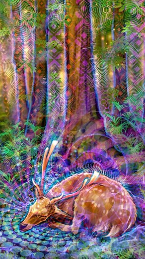 I’ve created a detailed tutorial covering my process for the layered “morphing animations” technique that you see here on my image “Sweet Dreams”. The 2hr tutorial shows my process from Photoshop, to FantaMorph to After Effects with 15 layers. It is available on my Locals channel at: mettagrove.locals.com Image “Sweet Dreams” - prints available in shop: artbysimon.com ( Links in bio ) Music by @yaimamusic . . . #visionaryart #psychedelicart #deer #nature #natureart #landscapeart #digitalpainting