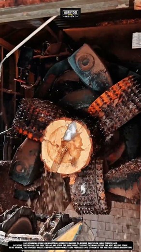 Log Debarking Using Industrial Debarker Machine | best for Timber Processing #tool