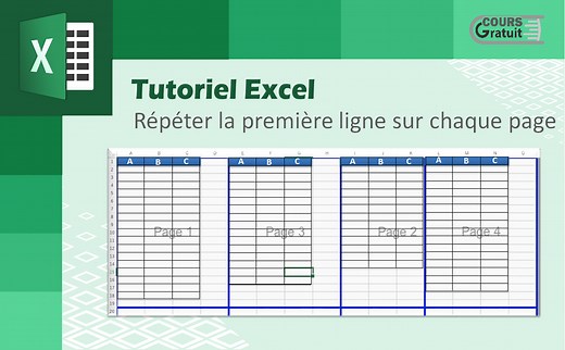 Excel : comment répéter la première ligne sur chaque page - Tutoriel Excel