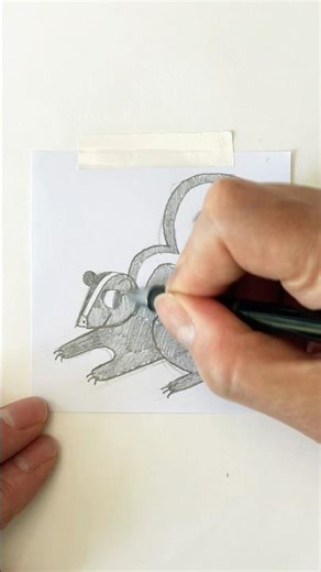 How to draw a Cute skunk (easy) | Step by Step l Post-It Sketch for Everyone Who Loves Doodling