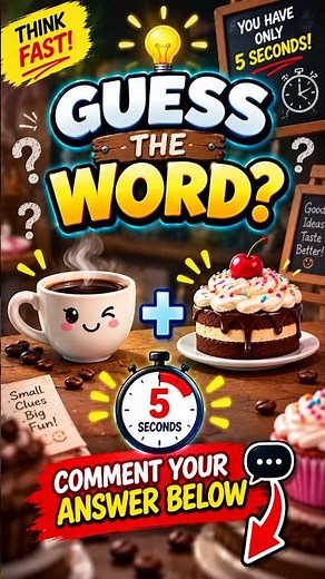 Can You Guess the Word in 5 Seconds? ☕🎂 | 2026 Quiz Challenge