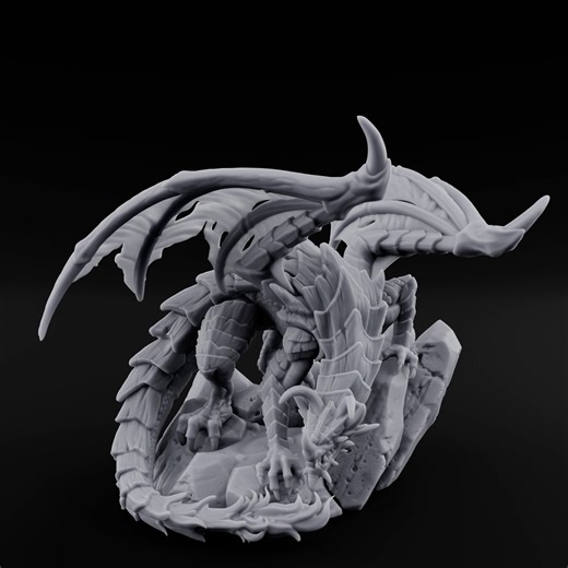 Perched Menacing Red Dragon