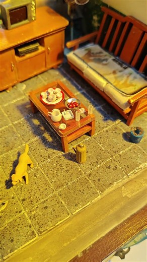 Miniature models, miniature old house models, miniature scenes, childhood memories
