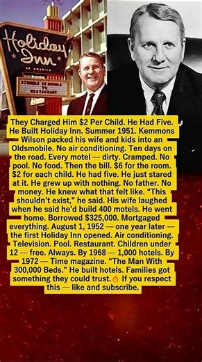 They Charged Him $2 Per Child! He Built Holiday Inn #celebrity #hollywood #shorts